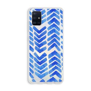 Blauwe pijlen: Galaxy A51 4G Transparant Hoesje