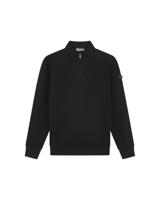 Malelions Knitted Longsleeve Zip Polo Mmd10999003 Poloshirts 49001 Black