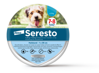 Seresto vlooien- en tekenband voor honden Tot 8 kg (1,25 g + 0,56 g)