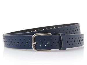 Timbelt Leren Gaatjes Riem Blauw