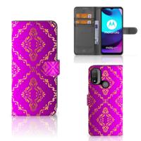 Wallet Case Motorola Moto E20 | E30 | E40 Barok Roze | Portemonnee hoesje