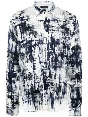 Avant Toi Overhemd met abstracte print - Beige