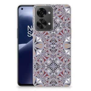 OnePlus Nord 2T TPU Siliconen Hoesje Flower Tiles