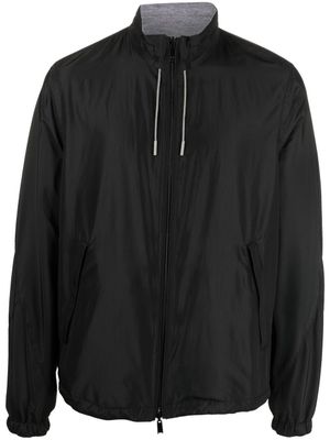 Zegna veste réversible à logo imprimé - Noir