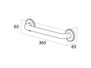 Tiger Libra wandbeugel 36,5x6,5x6,5cm geborsteld RVS