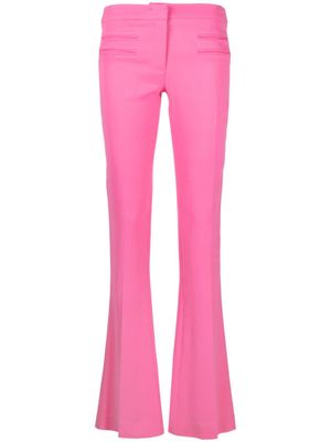 Blumarine pantalon évasé à taille basse - Rose