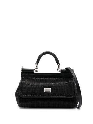 Dolce & Gabbana sac porté épaule à ornements strassés - Noir