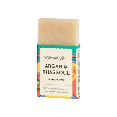HelemaalShea Argan & Rhassoul Haarzeep voor Droog Haar - Mini / Tester HelemaalShea Argan & Rhassoul Haarzeep voor Droog Haar - Mini / Tester