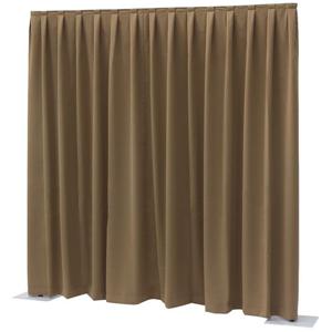 Wentex P&D Curtain Dimout 300x300 Pipe & Drape geplooid gordijn bruin