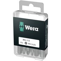 Wera 851/1 Z DIY SiS 05072400001 Kruis-bit PH 1 Gereedschapsstaal Gelegeerd, Taai D 6.3 10 stuk(s) - thumbnail