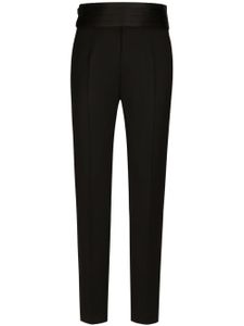 Dolce & Gabbana high-waisted pressed-crease tailored trousers - Noir