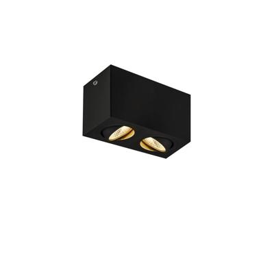 SLV PlafondlampTriledo 2-lichts 16cm 3000K zwart - 1002003