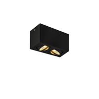 SLV PlafondlampTriledo 2-lichts 16cm 3000K zwart - 1002003