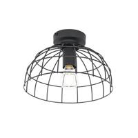 QAZQA Industriële plafondlamp zwart 28 cm - Hanze