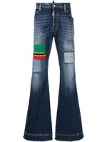 DSQUARED2 patchwork wide-leg jeans - Bleu