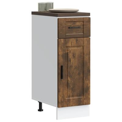 Keuken onderkast "Porto" bewerkt hout gerookt eikenkleurig