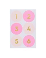HEMA Stickers cijfers roze - 5 stuks (roze)