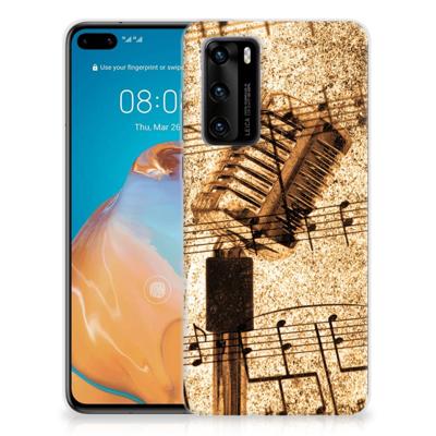 Huawei P40 | Siliconen hoesje | met foto Bladmuziek