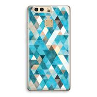 Gekleurde driehoekjes blauw: Huawei P9 Transparant Hoesje Gekleurde driehoekjes blauw: Huawei P9 Transparant Hoesje