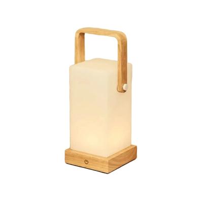 Tafellamp oplaadbaar Harper lichtbruin hout