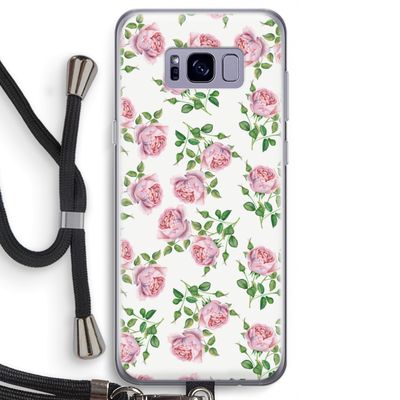 Kleine roosjes: Samsung Galaxy S8 Transparant Hoesje met koord
