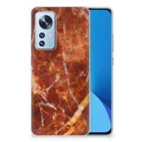 Xiaomi 12 | 12X | TPU | Siliconen hoesje | Marmer Bruin Xiaomi 12 | 12X | TPU | Siliconen hoesje | Marmer Bruin