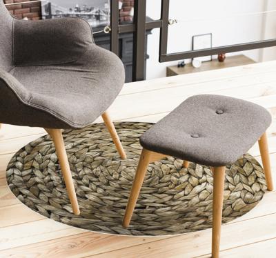 Touw imitatie vintage vinyl tapijt