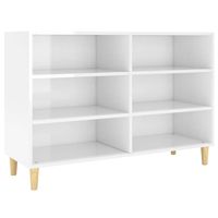 The Living Store Dressoir - Scandinavische stijl - Wit - 103.5 x 35 x 70 cm - 6 schappen