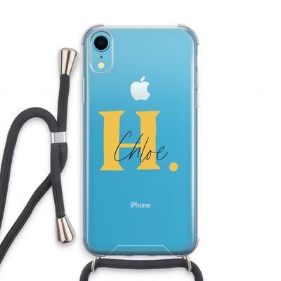Amber Script: iPhone XR Transparant Hoesje met koord