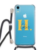 Amber Script: iPhone XR Transparant Hoesje met koord