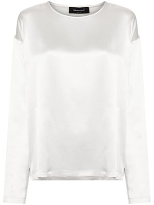 Fabiana Filippi blouse en soie - Argent
