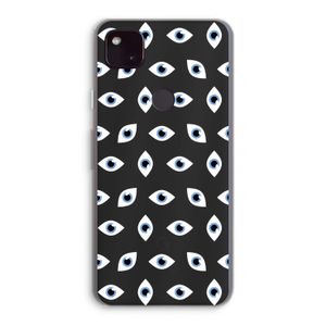 Eyes pattern: Google Pixel 4a 5G Transparant Hoesje