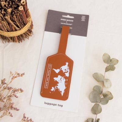Bagagelabel bruin | Miss Wood