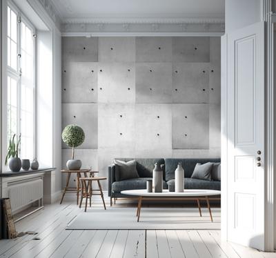 Behangpapier beton wit oud beton