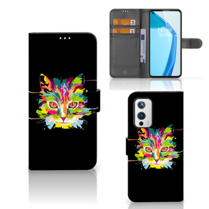 OnePlus 9 Leuk Hoesje Cat Color