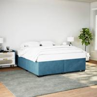 Bedframe fluweel blauw 200x200 cm