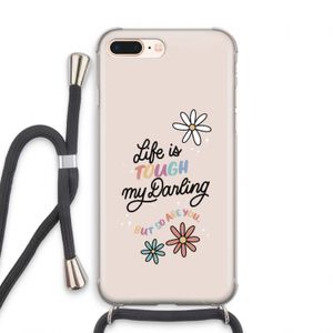 Tough Life: iPhone 8 Plus Transparant Hoesje met koord