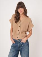Oversized gebreid gilet met zakken Oversized gebreid gilet met zakken