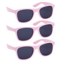 Hippe party zonnebrillen lichtroze 10 stuks - Verkleedbrillen - thumbnail