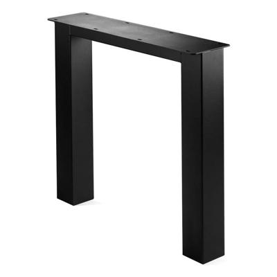 Stalen N-poot zwart 80 bij 10 cm en hoogte 72 cm (10 x 10 cm)