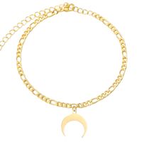 Schakel Enkelband Roestvrijstaal - Moon Gold