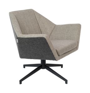 Zuiver Draaibare Fauteuil 'Uncle Jesse' Stof, kleur Grijs