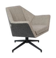 Zuiver Draaibare Fauteuil 'Uncle Jesse' Stof, kleur Grijs Zuiver Draaibare Fauteuil 'Uncle Jesse' Stof, kleur Grijs