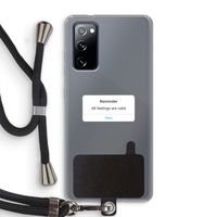Reminder: Samsung Galaxy S20 FE / S20 FE 5G Transparant Hoesje met koord Reminder: Samsung Galaxy S20 FE / S20 FE 5G Transparant Hoesje met koord