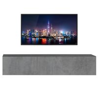 Zwevend Tv-meubel Tesla 138 cm breed grijs beton - thumbnail