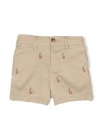 Ralph Lauren Kids short à motif Polo Pony brodé - Marron - thumbnail