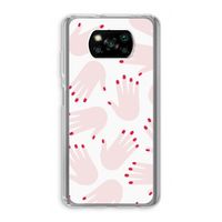 Hands pink: Xiaomi Poco X3 NFC Transparant Hoesje