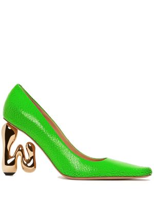 JW Anderson escarpins en cuir JW à talon sculpté - Vert