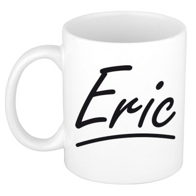 Naam cadeau mok / beker Eric met sierlijke letters 300 ml