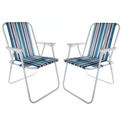 Trizand Klapstoel - 2x - multi - 50 x 43 x 75 cm - tot 100 kilo - opvouwbaar - visstoel/campingstoel